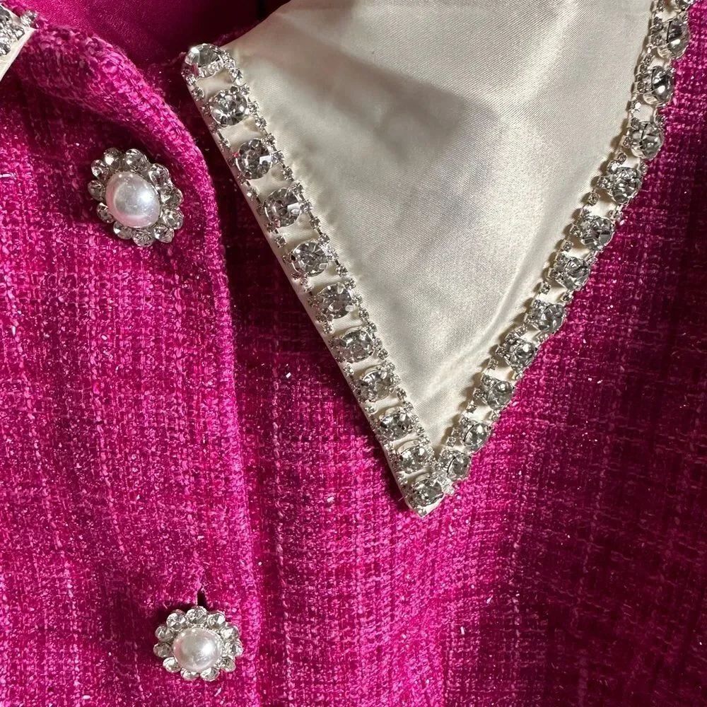 Magenta Tweed dress - Picture 13 of 16
